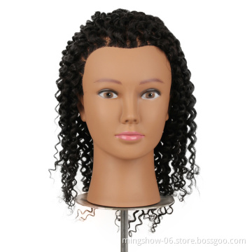 100% real human  afro hair training mannequins head with long length afro hair